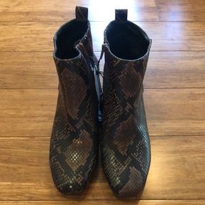 Snake Skin Booties